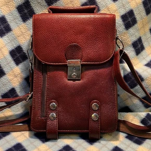 COPY - Leather Classic Brown Sling Bag For Men - Picture 10 of 10